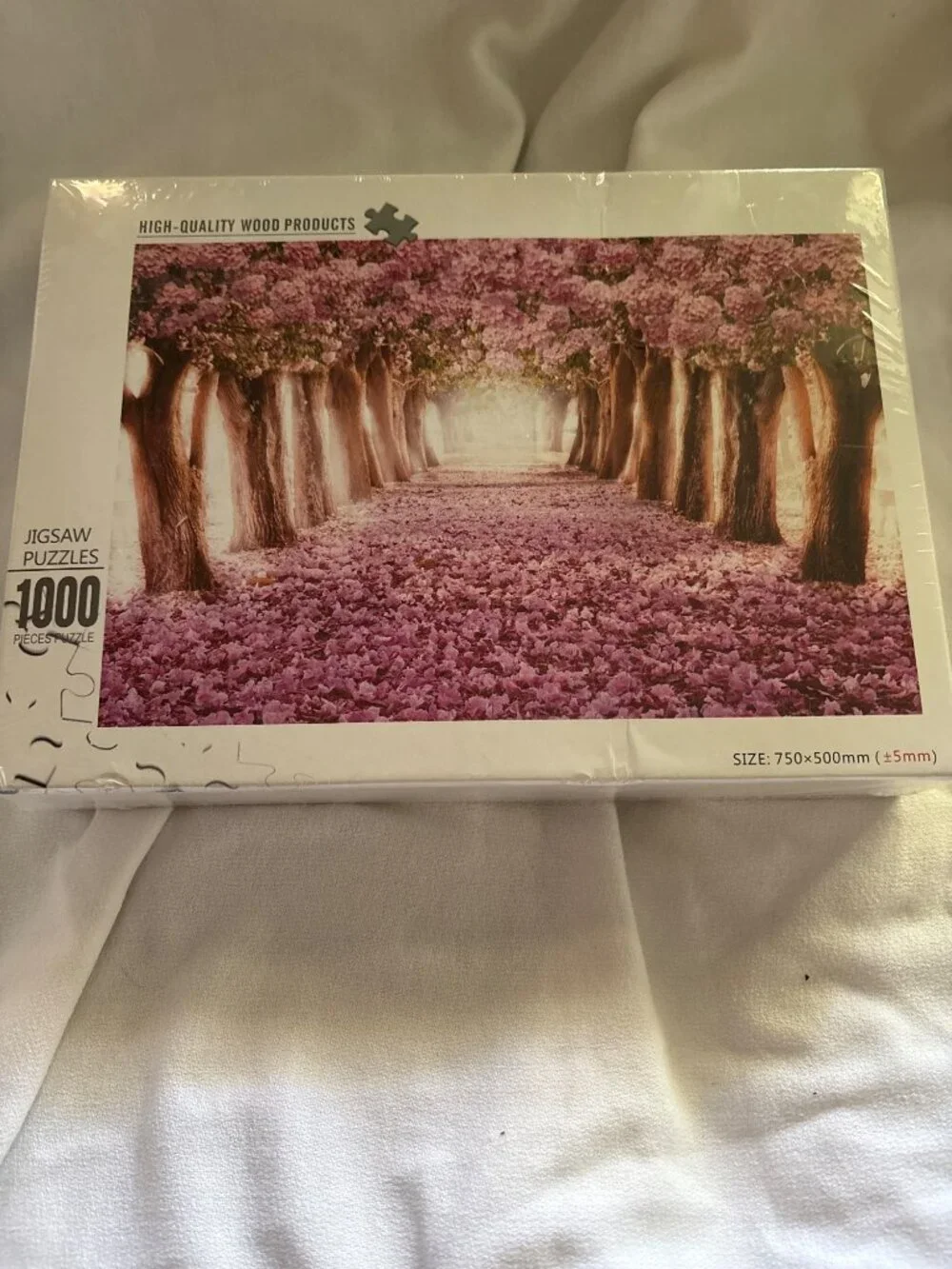1000-Piece Jigsaw Puzzle With Purple Tree Pathway 750x500mm High-Quality Wood Pr